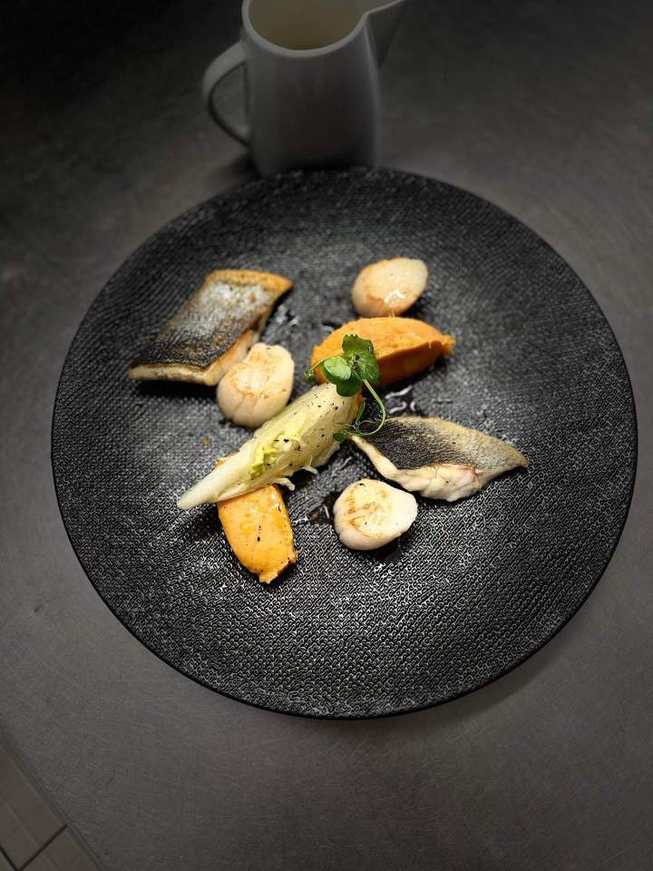 Assiette de fruits de mer et de poisson gastronomique Marsannay-la-Côte